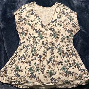 Torrid Top - Size 0 - Floral - Blue/Green/White